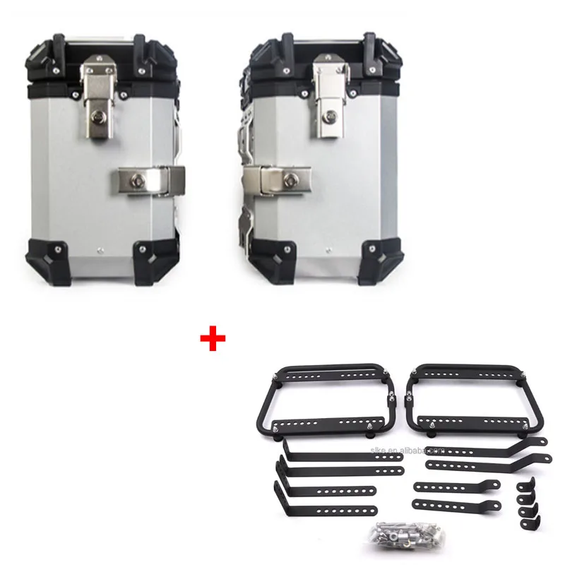 SLKE 38L Aluminium Side Boxes with Mount Bracket
