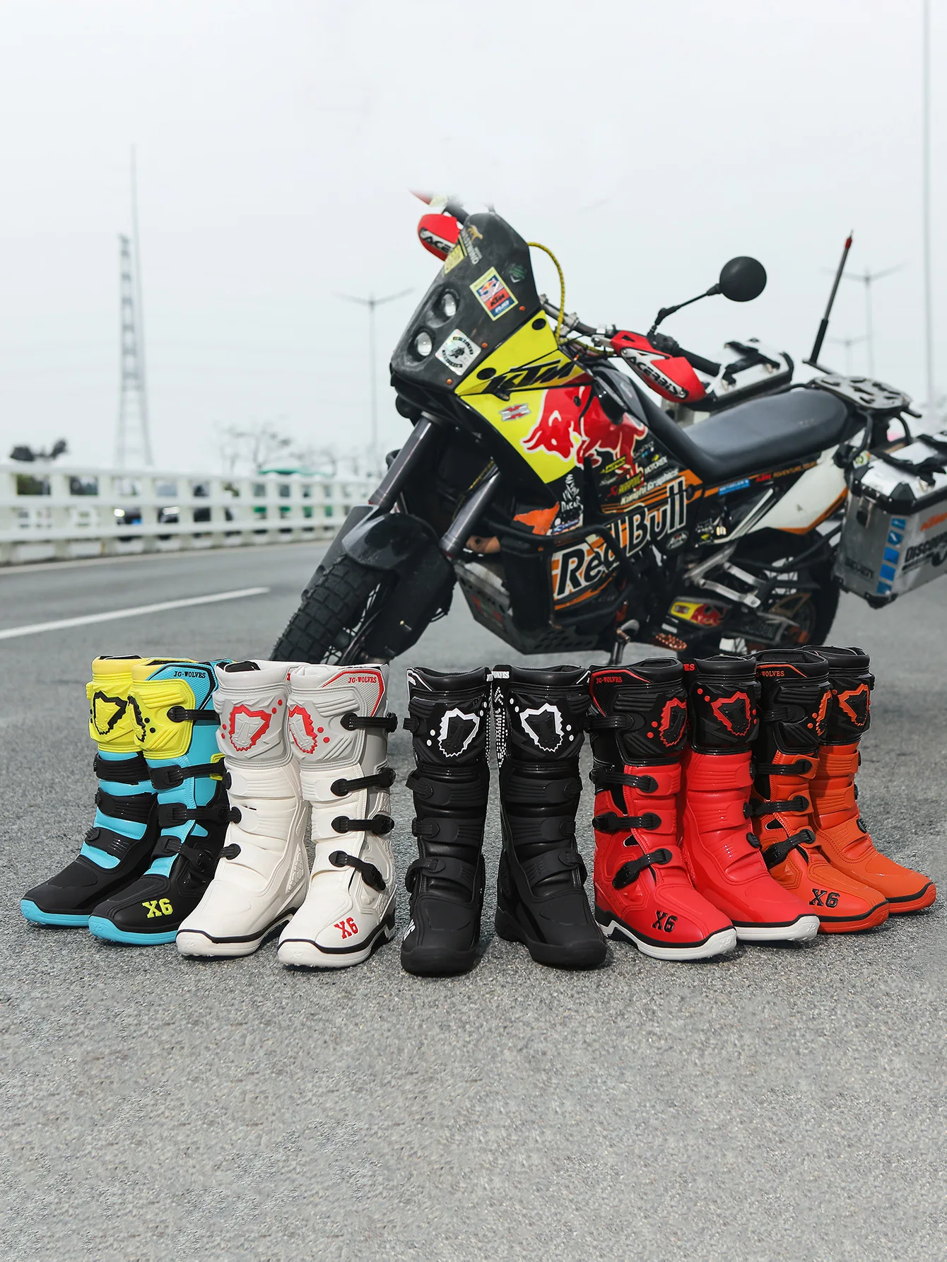 JGWOLVES Off-Road Motorcycle Riding Boots