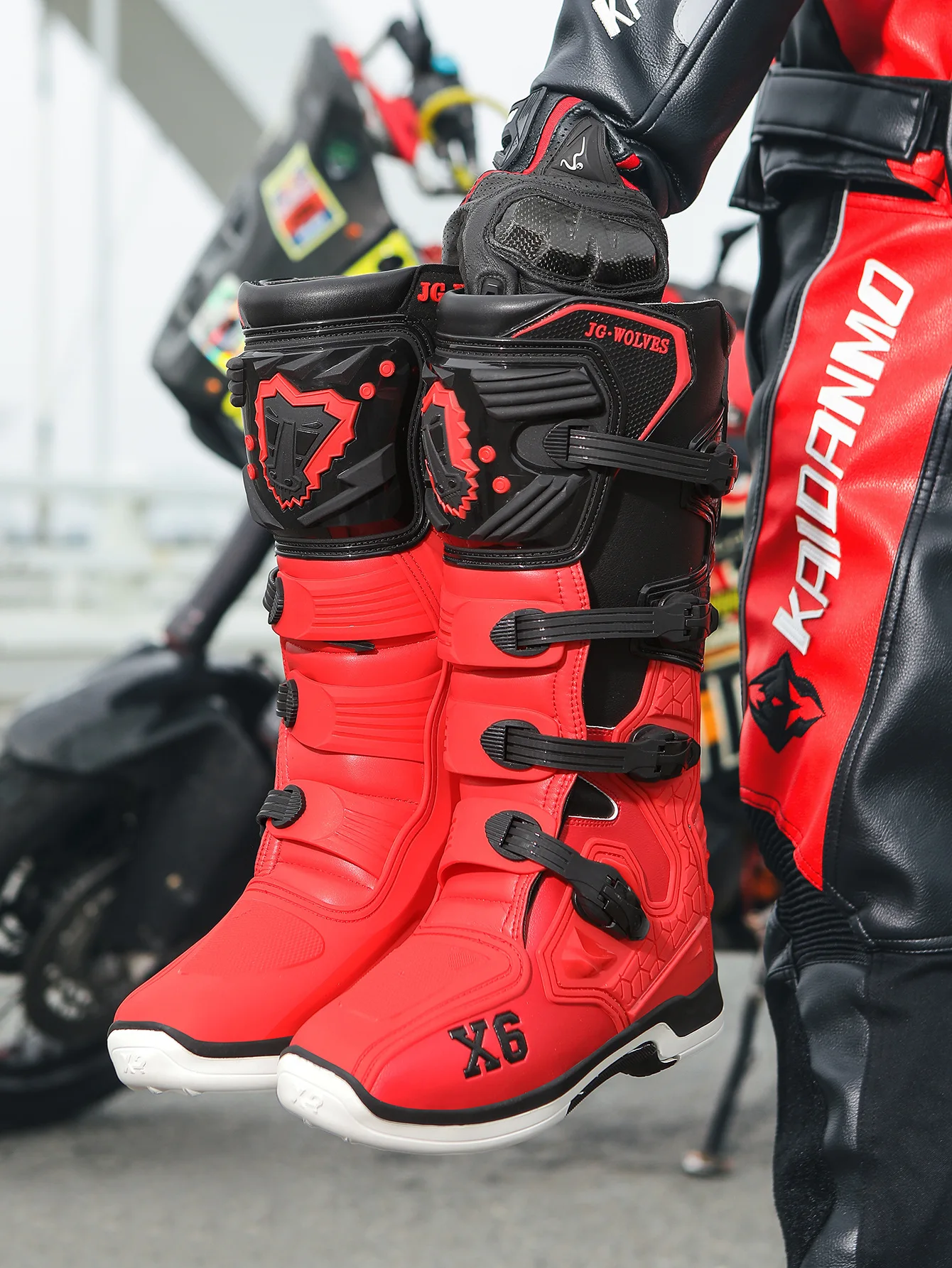 JGWOLVES Off-Road Motorcycle Riding Boots