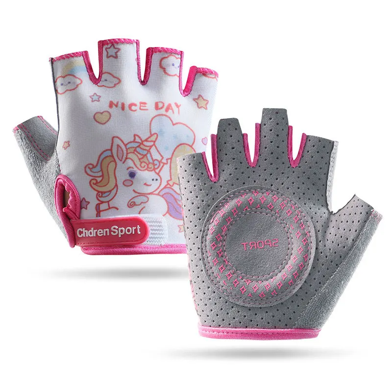 Kids' Half-Finger Cycling Gloves
