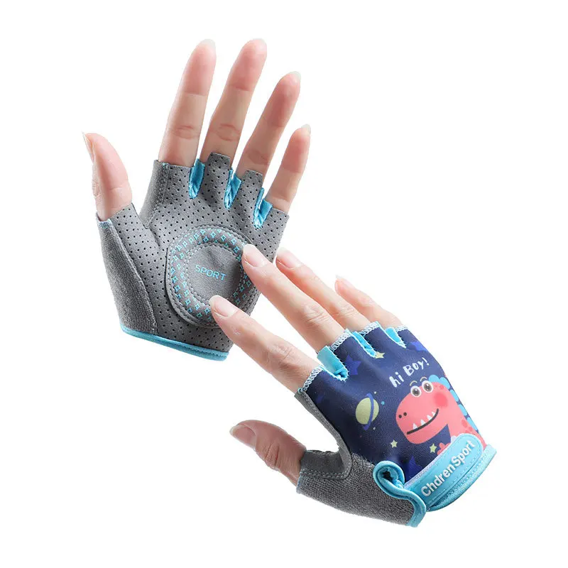 Kids' Half-Finger Cycling Gloves