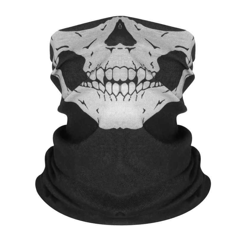 [ALI-1601399321595] Skull Print Neck Tube Face Cover