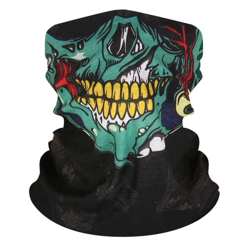 Skull Print Neck Tube Face Cover