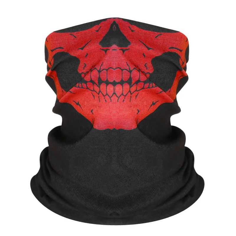 Skull Print Neck Tube Face Cover