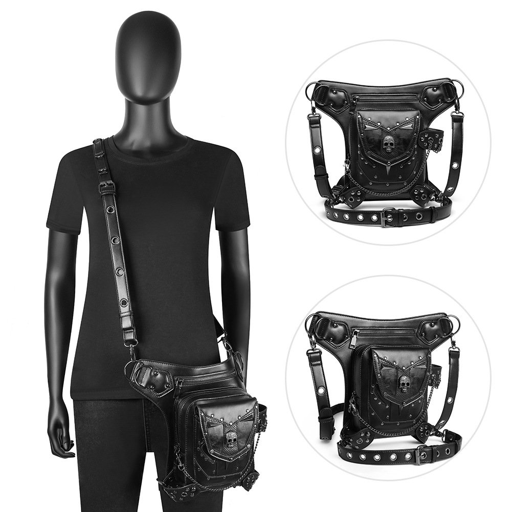 Steampunk PU Leather Leg & Waist Bag 4