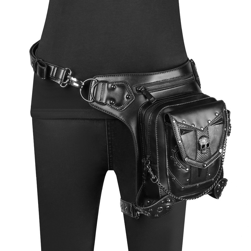 Steampunk PU Leather Leg & Waist Bag 7
