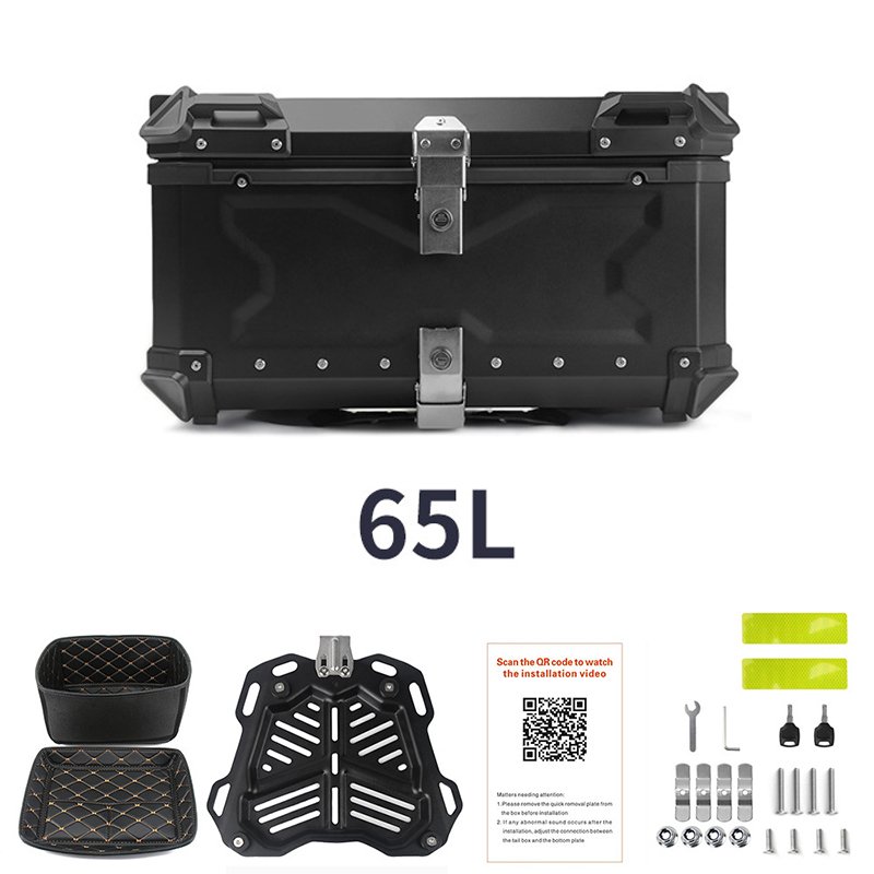 SLKE 65L Aluminium Motorcycle Top Box 1