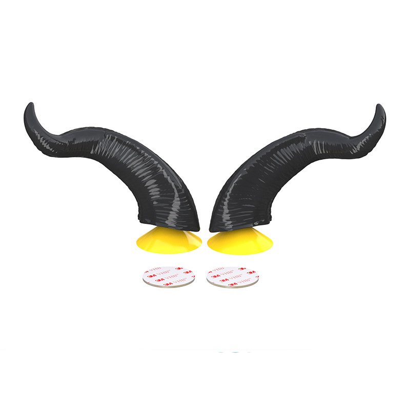 SLKE Calf Horn Helmet Decoration (Suction Cup) 1