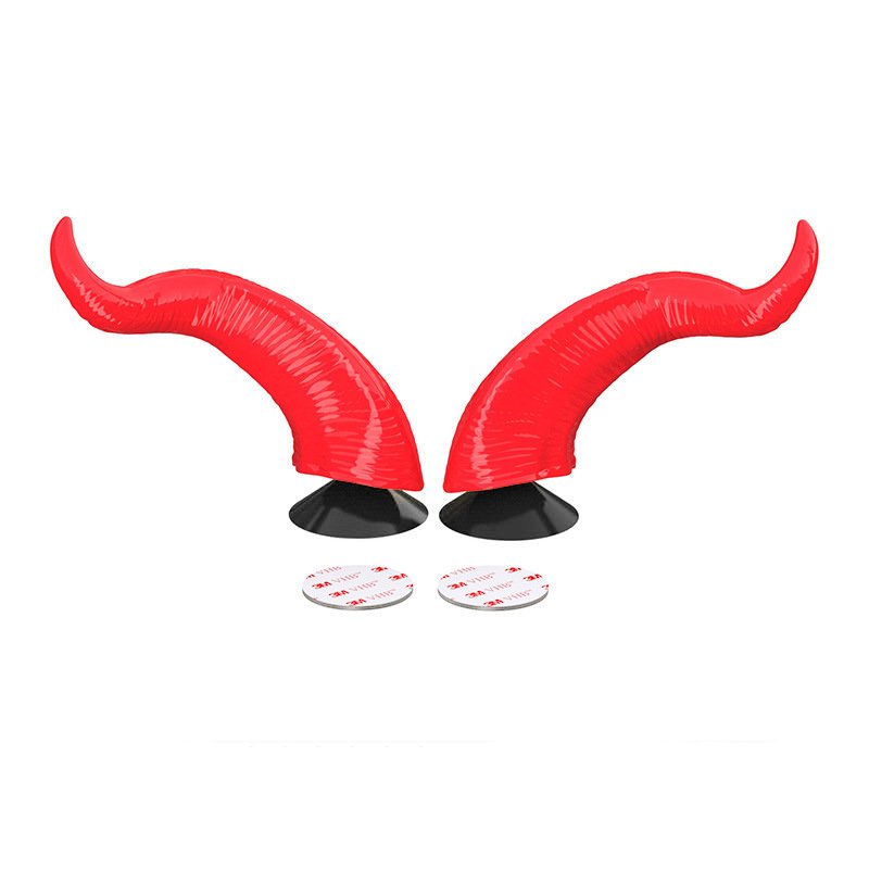 SLKE Calf Horn Helmet Decoration (Suction Cup) 2